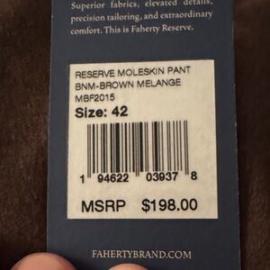 Faherty Moleskin Chinos - Brown Melange